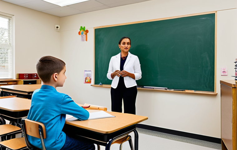 세인트헬레나 유학 및 교육 기관 - **
"A small classroom in St. Helena, with a teacher giving individual attention to a student, fully...