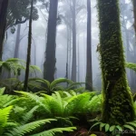 Home 3 세인트헬레나 특별한 자연현상 - **Prompt:** A mystical and lush cloud forest on St. Helena Island. The scene is enveloped in soft, s...